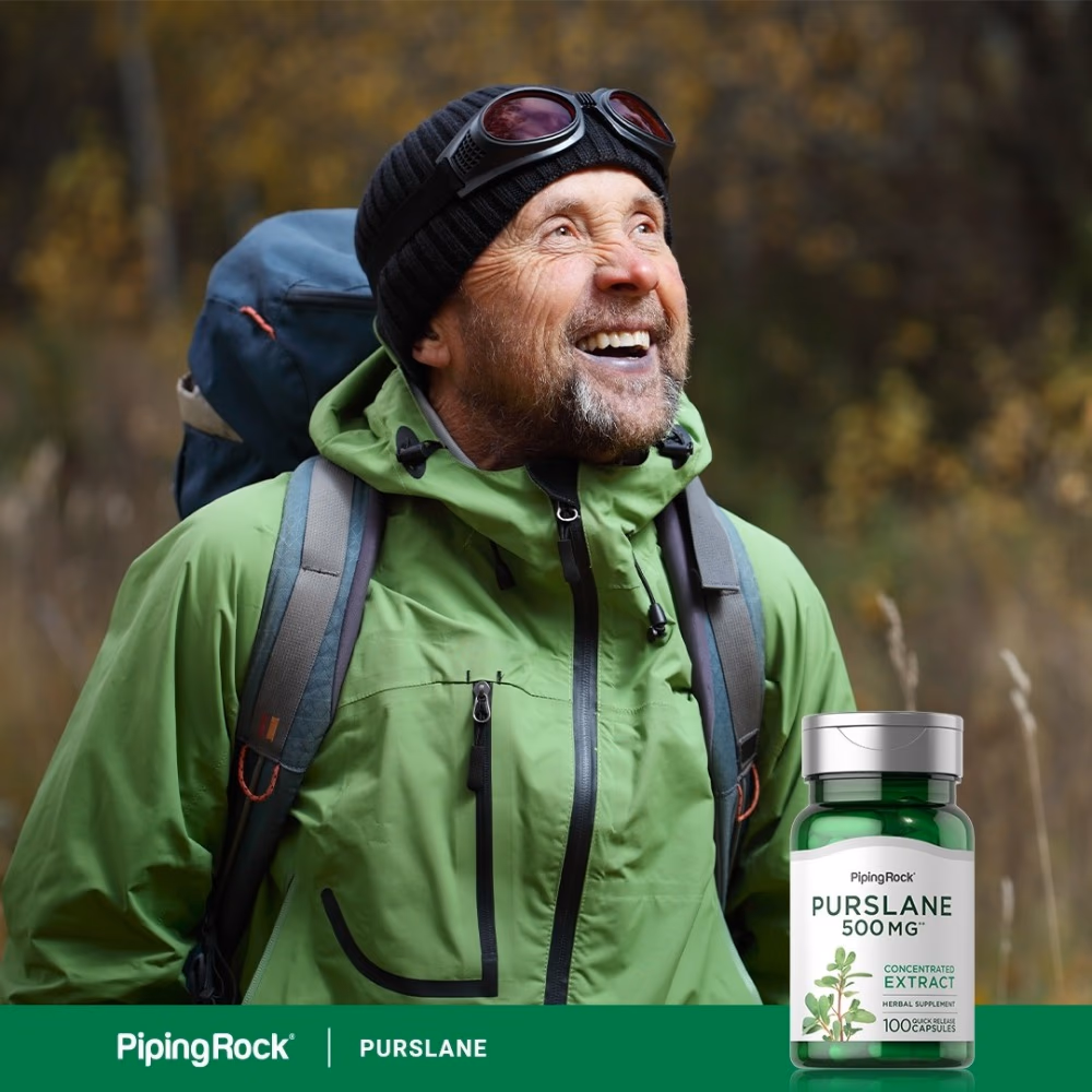 Piping Rock Purslane 500MG 100 Caps 3