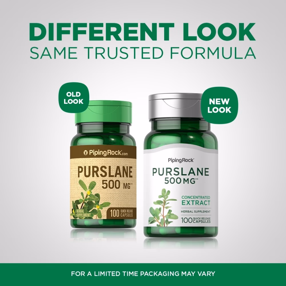 Piping Rock Purslane 500MG 100 Caps 5