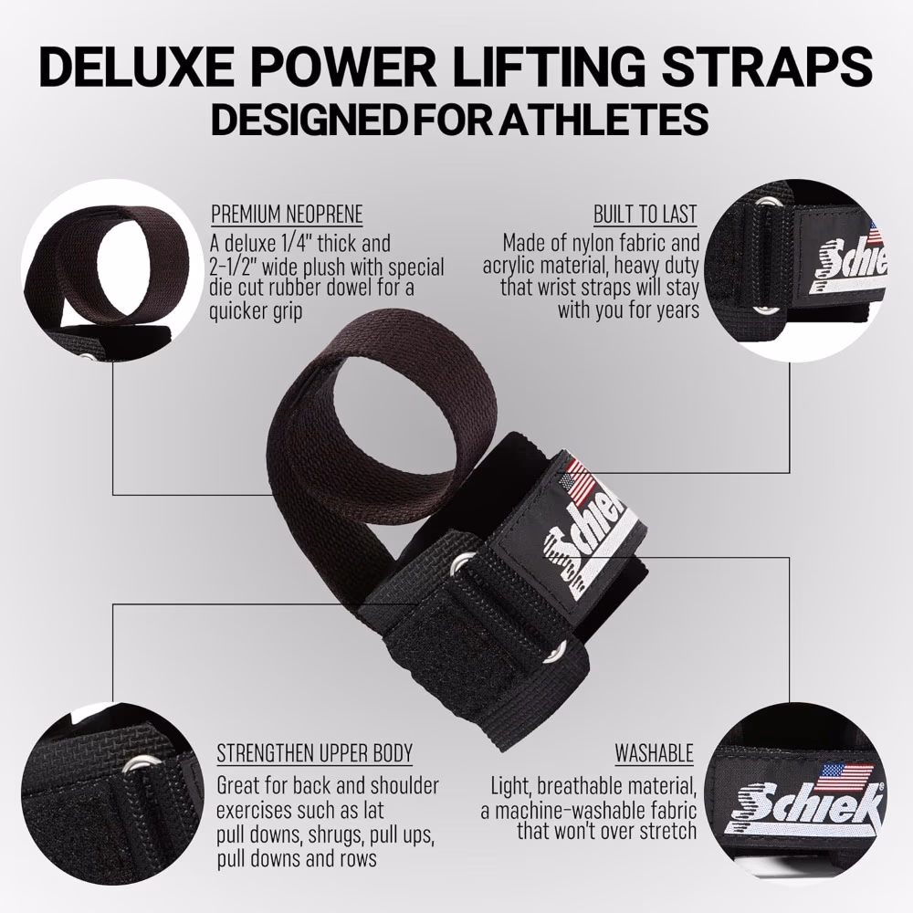 Schiek Power Lifting Strap Black 2