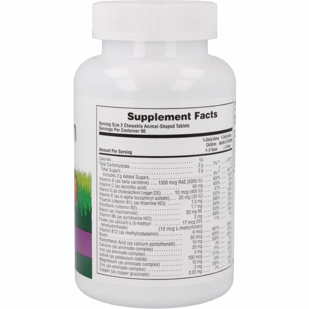 NaturesPlus Animal Parade Multivitamin 180 Tabs Grape 3