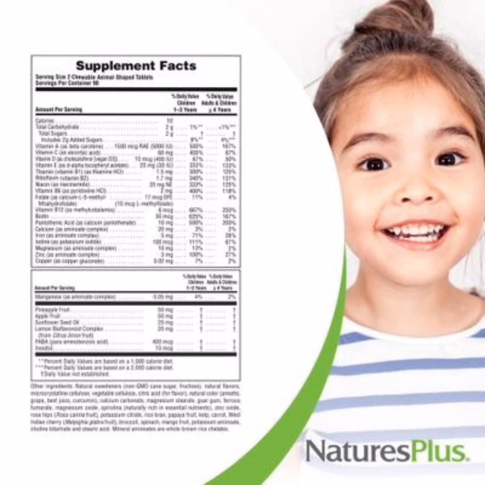 NaturesPlus Animal Parade Multivitamin Assorted 180 Tabs 3