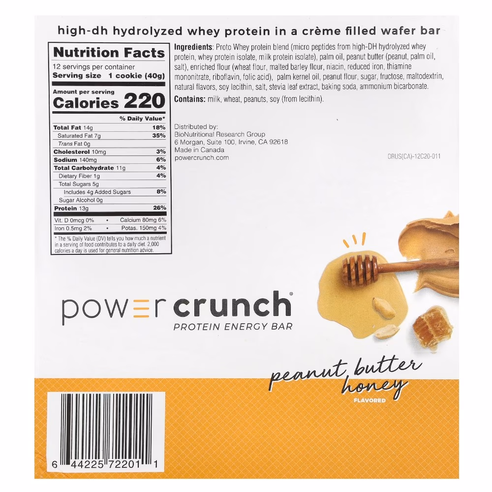 Power Crunch Bar Peanut Butter Honey 40g 3