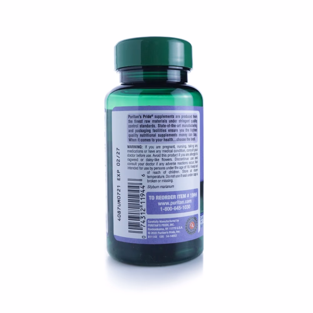 Puritan's Pride Milk Thistle Extract 1000mg 90 Softgels 3