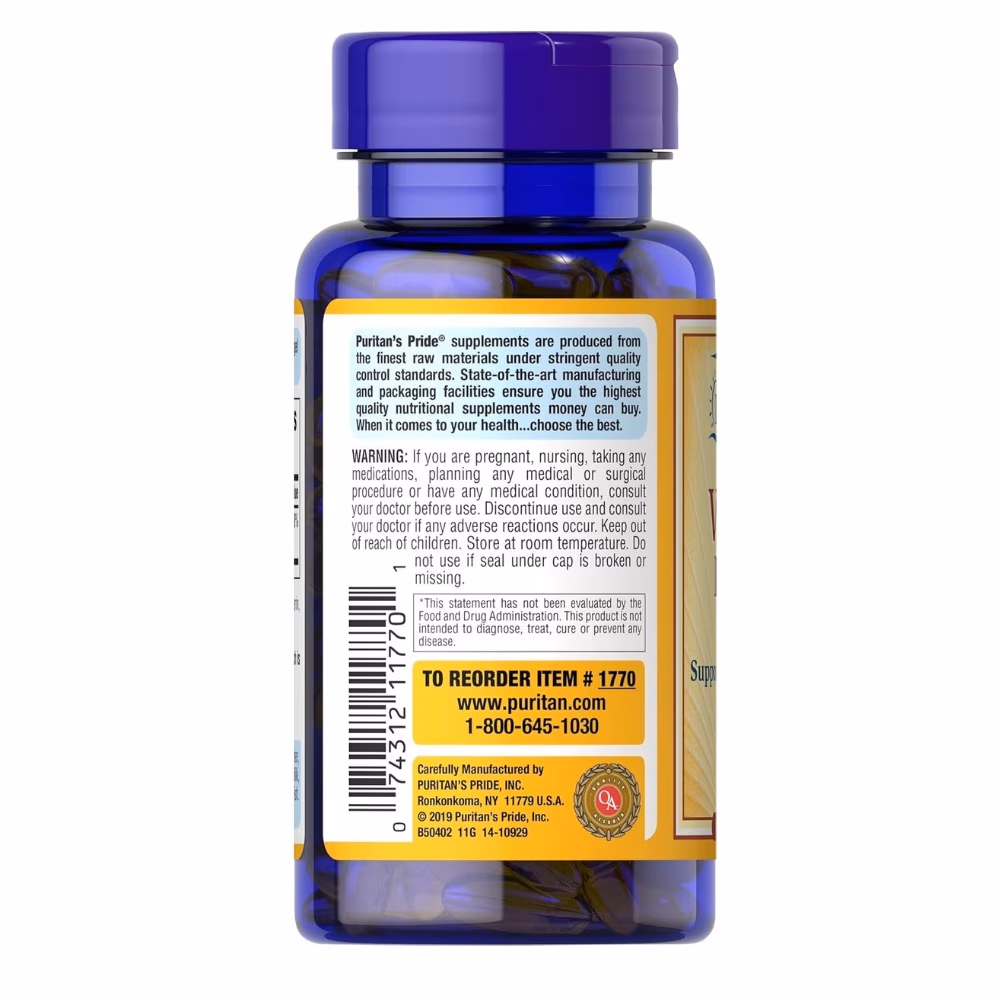 Puritan's Pride Vitamin E 400IU 100 Softgels 2