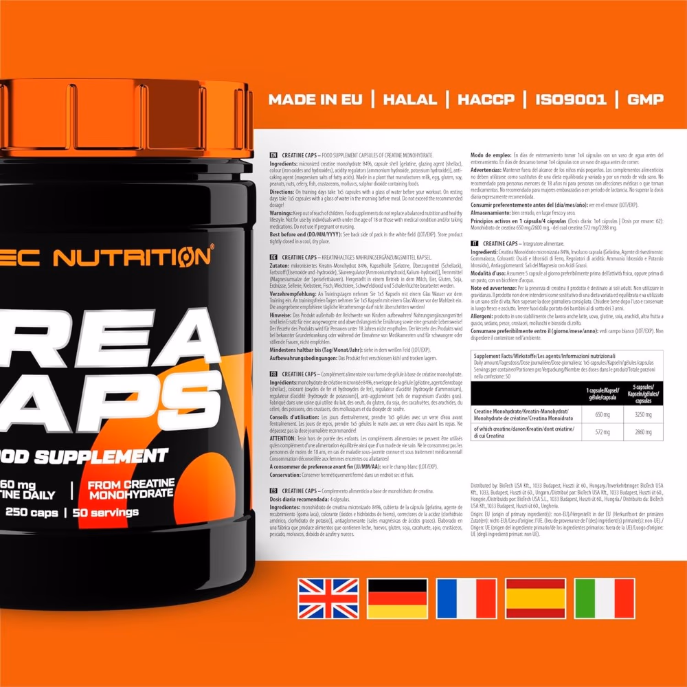 Scitec Crea Caps 250s 2