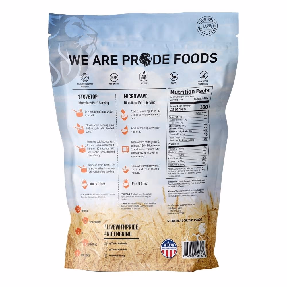 Pride Foods Rice N Grinds 591g Maple Waffle 2