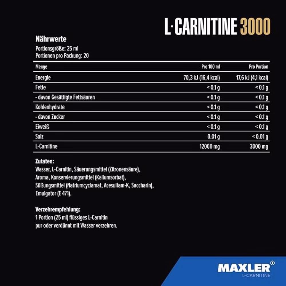 Maxler L-Carnitine 3000 Liquid – Apricot Mango (500 ml) 3
