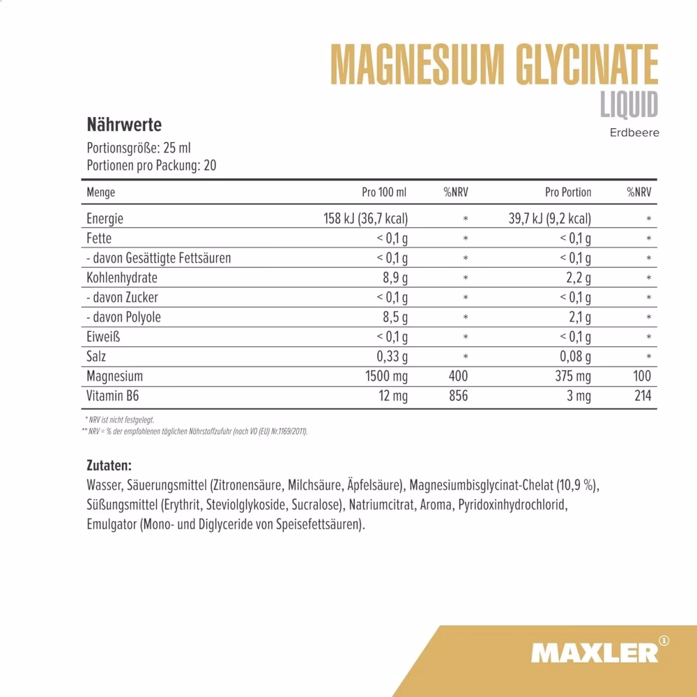 Maxler Magnesium Glycinate Liquid Strawberry 14x25ml 3