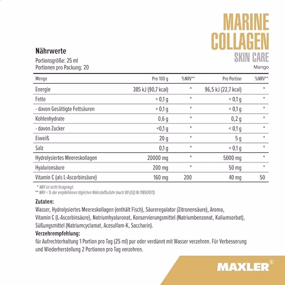 Maxler Marine Collagen Skin Care in Mango 500ml 4