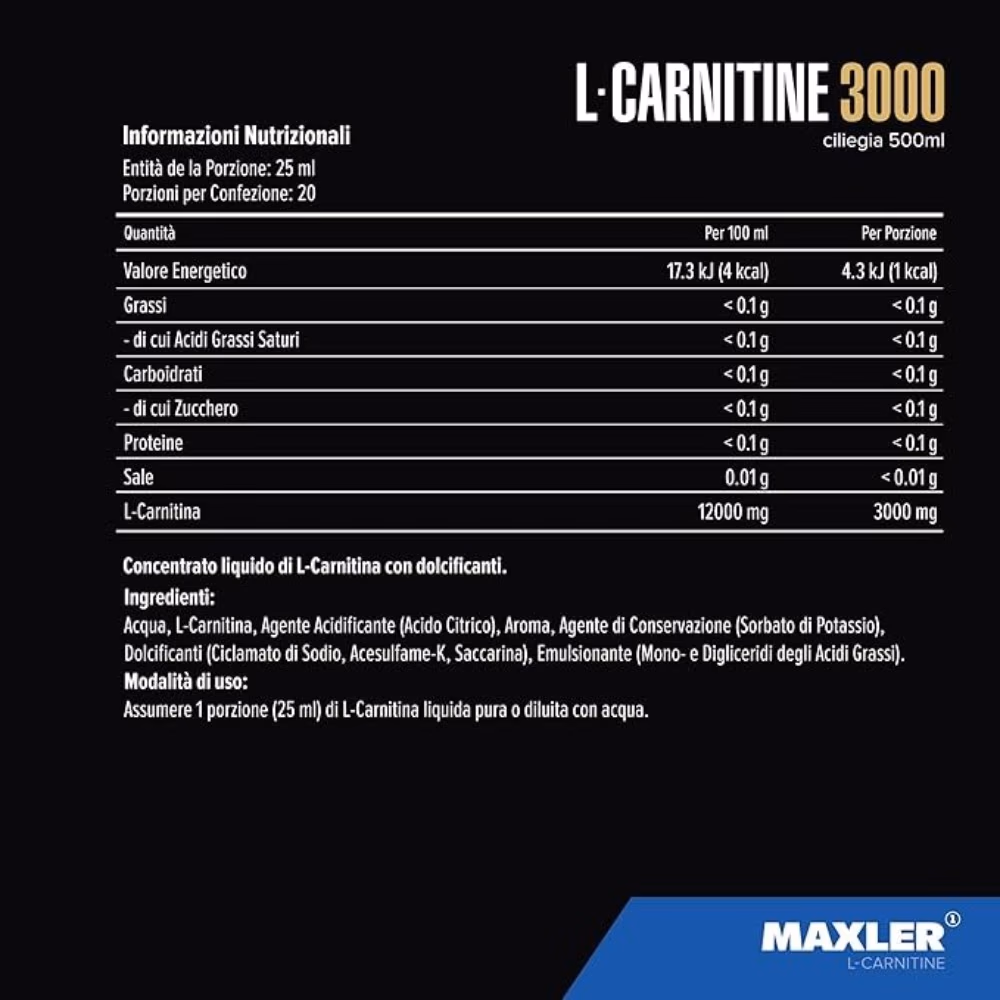 Maxler L-Carnitine 3000 Liquid  Cherry 500ml 4