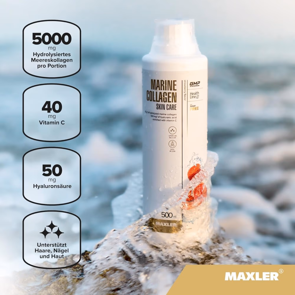 Maxler Marine Collagen Skin Care in Strawberry flavor (500 ml)  2