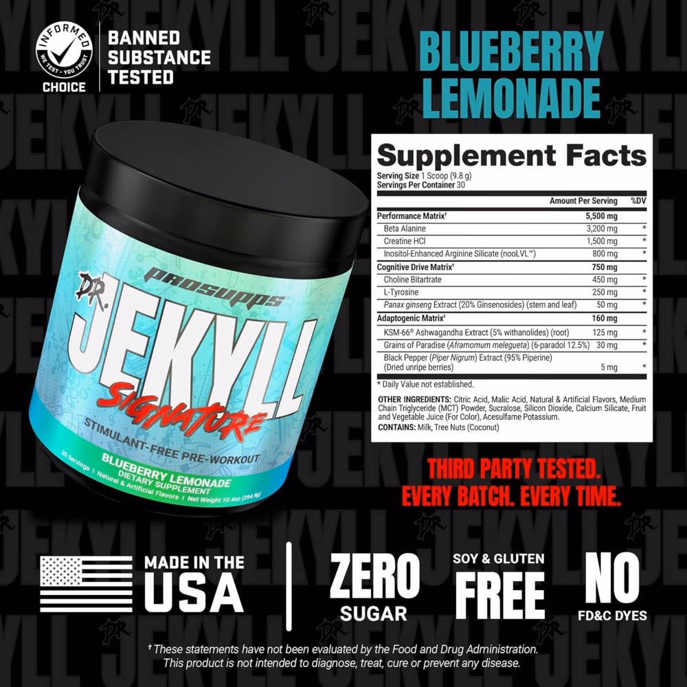 ProSupps Dr. Jekyll Pre-Workout Blue Lemonade 295g 2