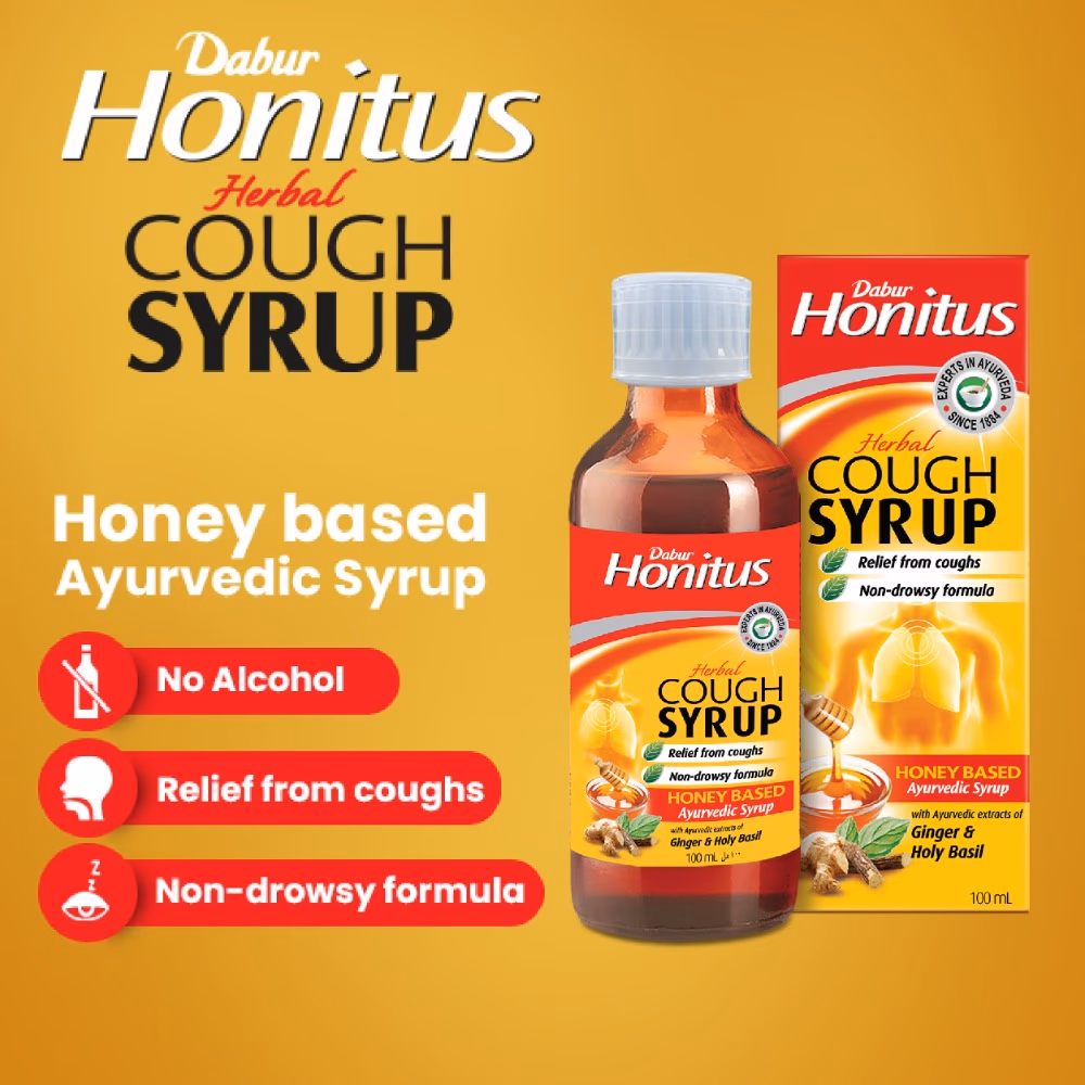 Dabur Honitus Herbal Cough Syrup 100ml 2
