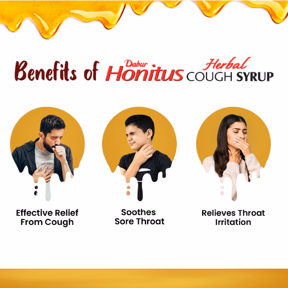 Dabur Honitus Herbal Cough Syrup 100ml 4