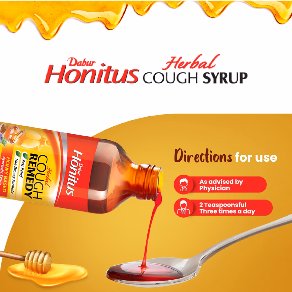 Dabur Honitus Herbal Cough Syrup 100ml 5