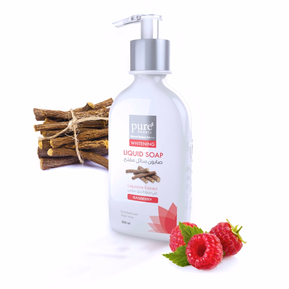 Pure Beauty Whitening Liquid Soap Raspberry 200ml  2