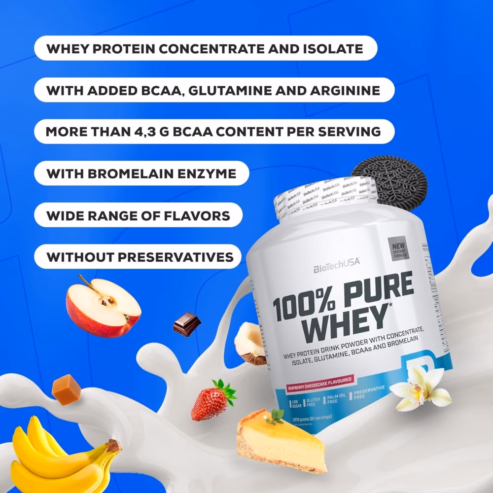 BioTechUSA Pure Whey Caramel Cappuccino 2270g: High-Quality Whey Protein Blend for Muscle Growth & Recovery 3