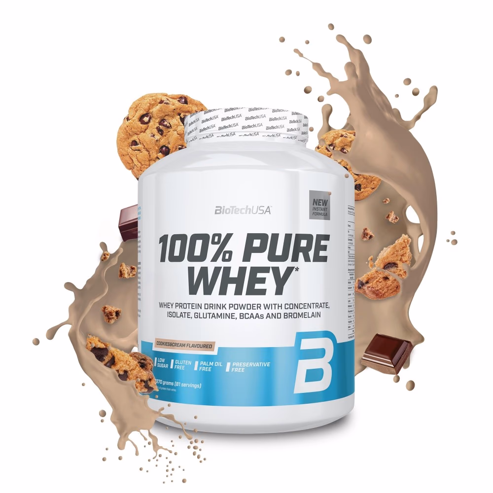 BioTechUSA Pure Whey Cookies and Cream 2270g: High-Quality Whey Protein Blend for Muscle Growth & Recovery 2