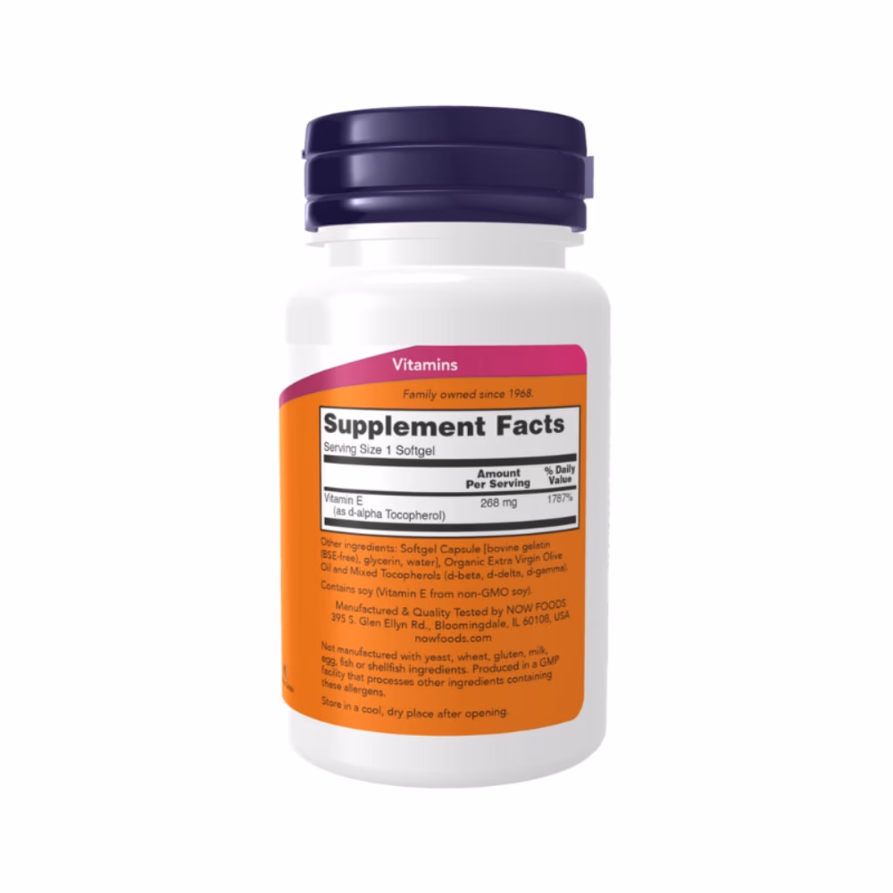 Now Vitamin E 400 Mix Tocopherols 50 Softgels 4