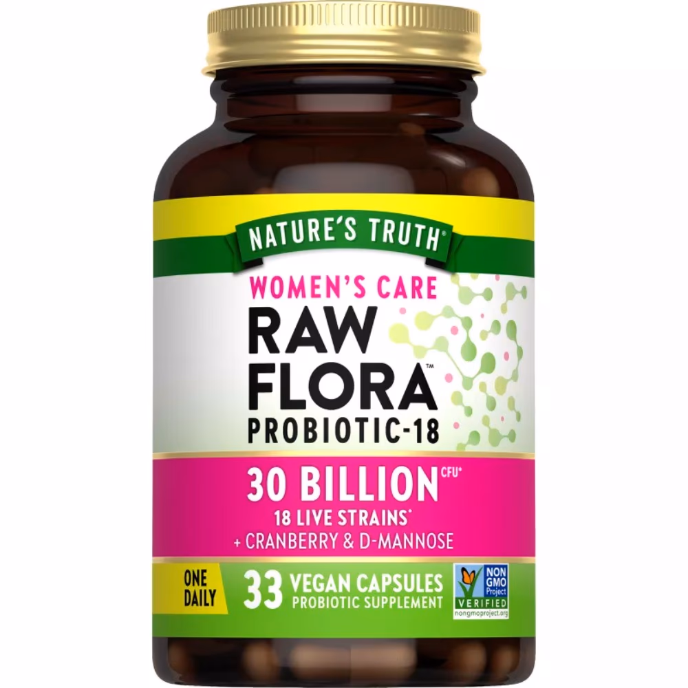 Nature's Truth Raw Flora Probiotic-18 30 Billion 33 Capsules 5