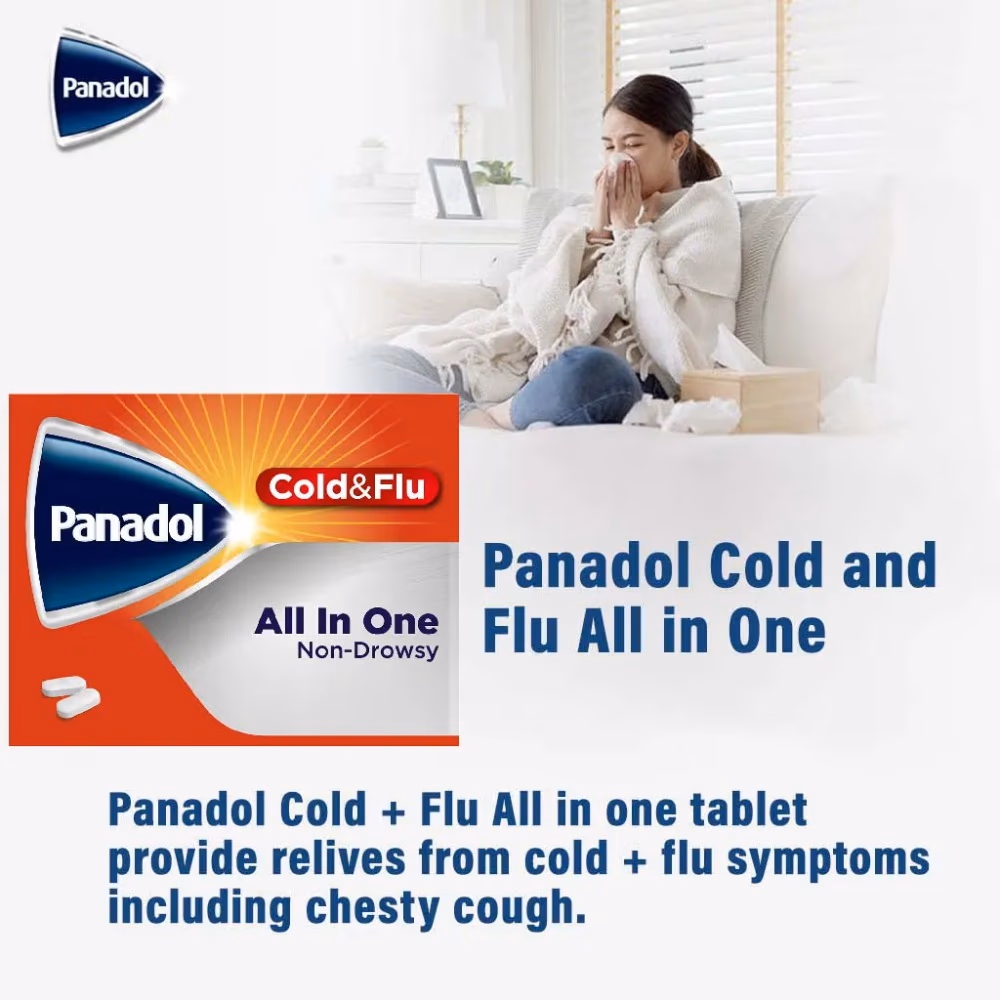 Panadol Cold & Flu All in One - 24 Tablets 4