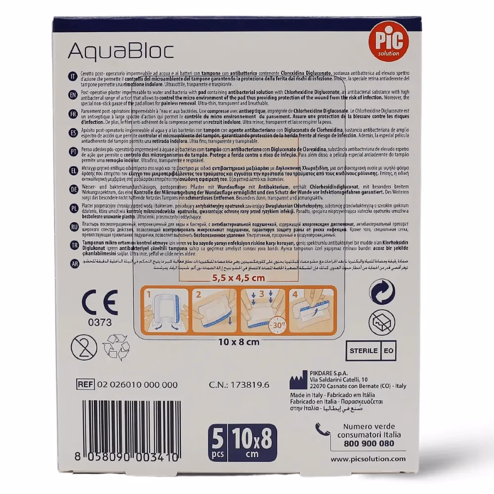 Pic Aquabloc Plaster 10x8cm (5 Pack) 2