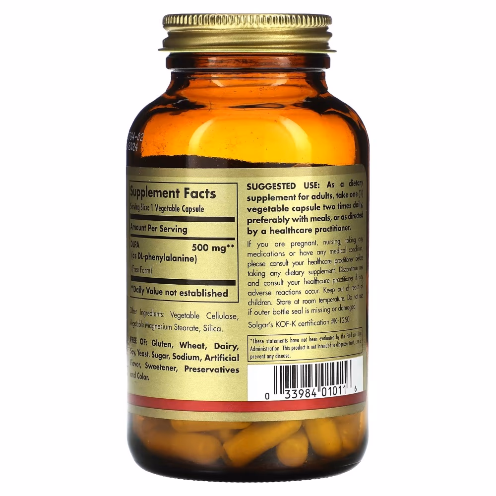 Solgar DLPA 500 mg – 100 Veg Caps 2