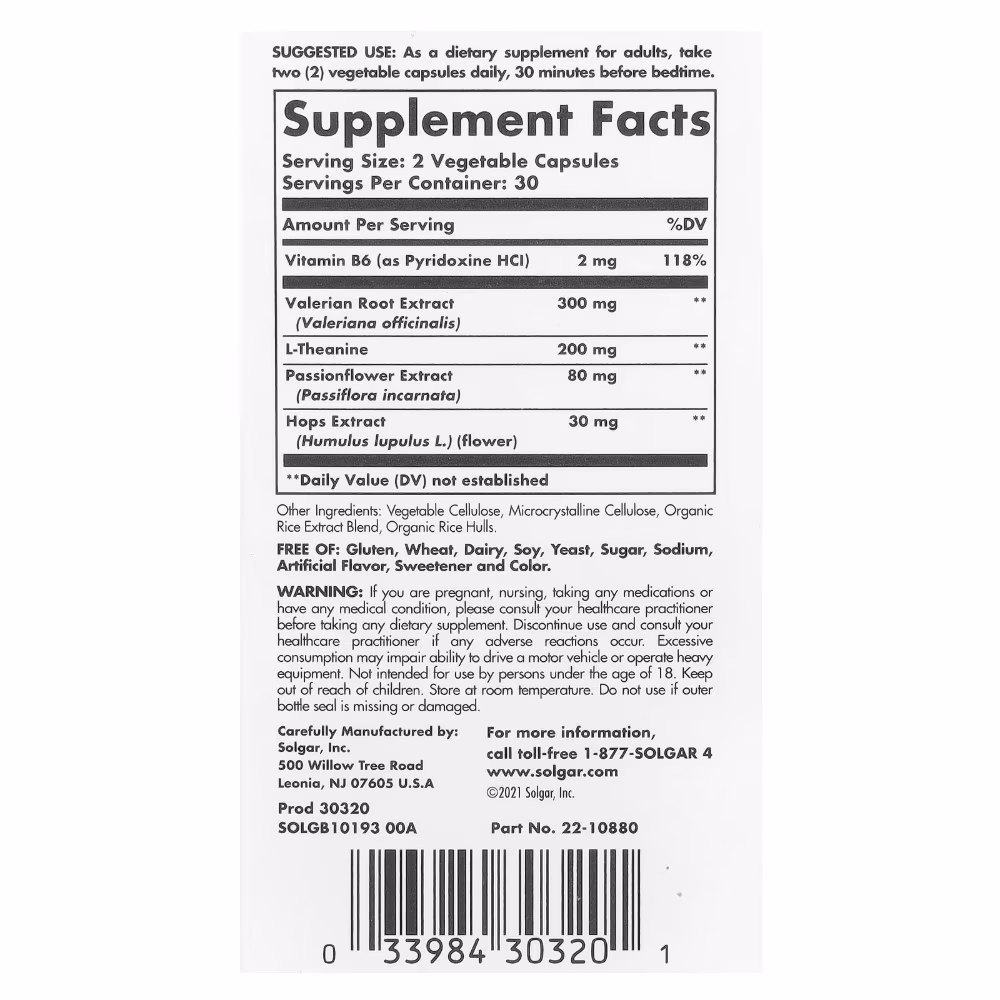 Solgar Sleep-Stress Support Veg Capsules – 60 Caps 2