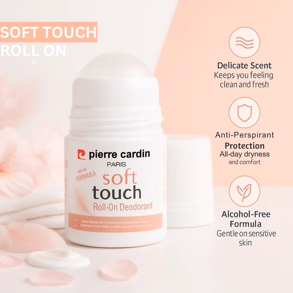 Pierre Cardin Soft Touch Deodorant Roll-On 50ml 3