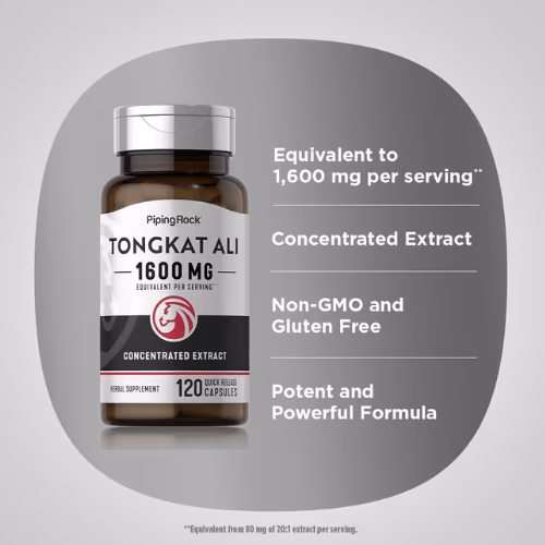 Piping Rock Tongkat Ali 1600mg 120 Capsules 4