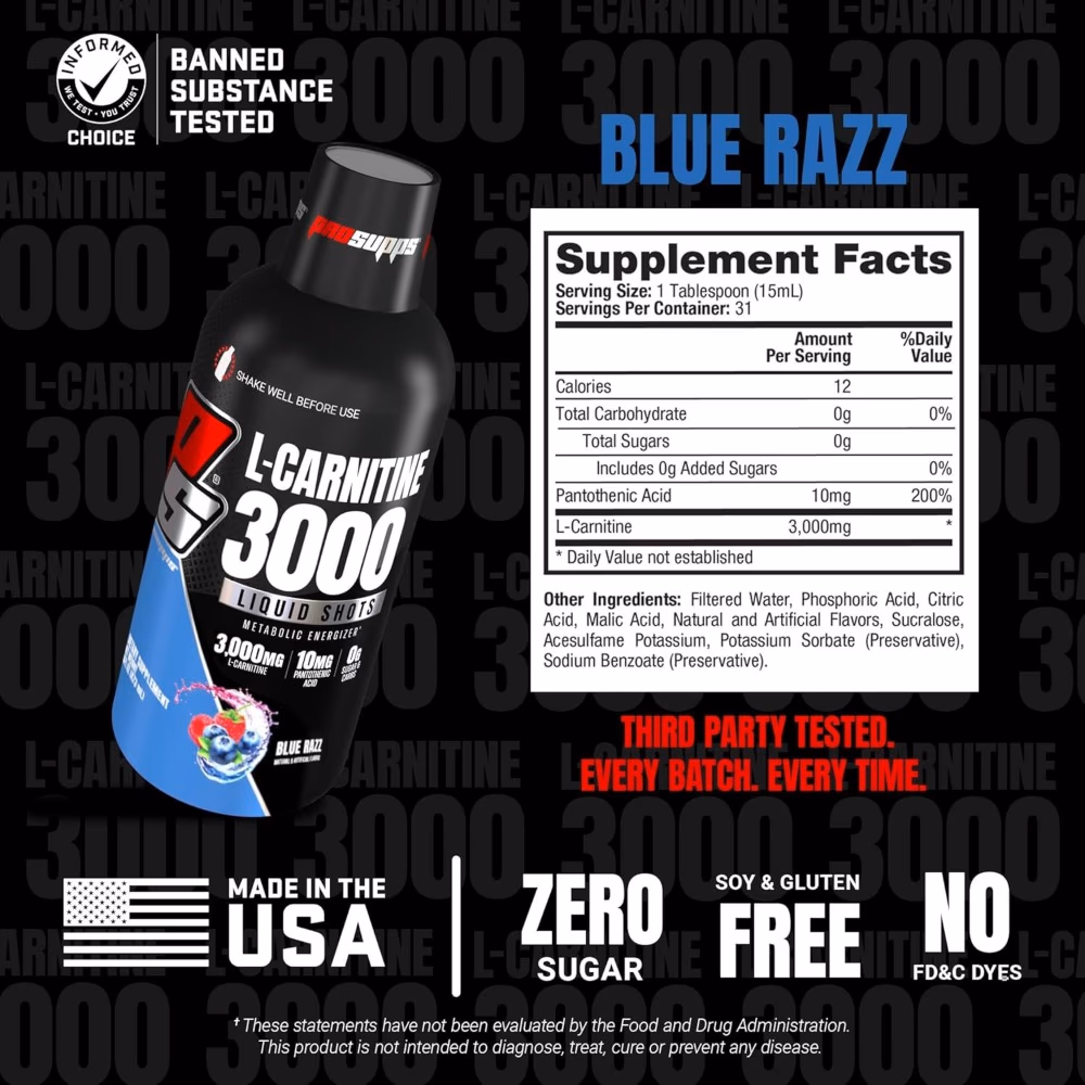 ProSupps L-Carnitine 3000 Blue Razz 473ml 3