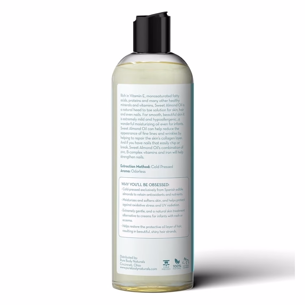 Pure Body Naturals Sweet Almond Oil 473ml 5