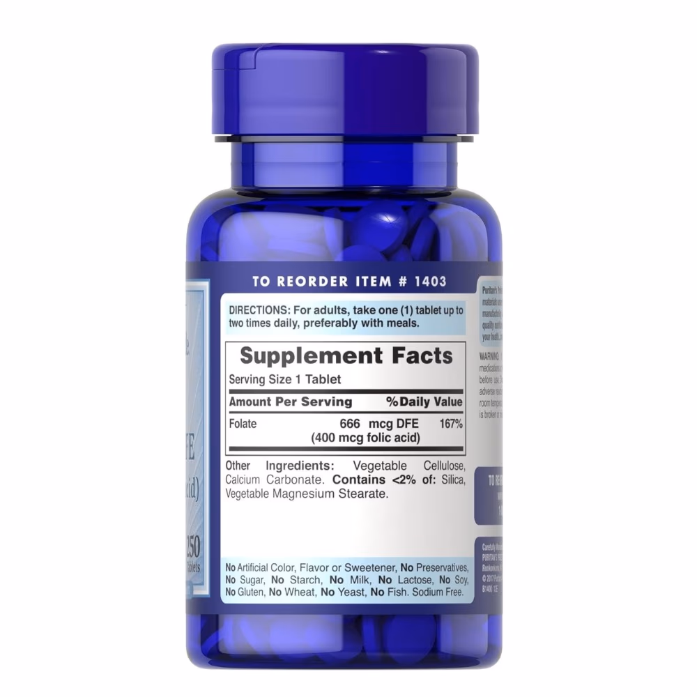 Puritan's Pride Folic Acid 250s 2