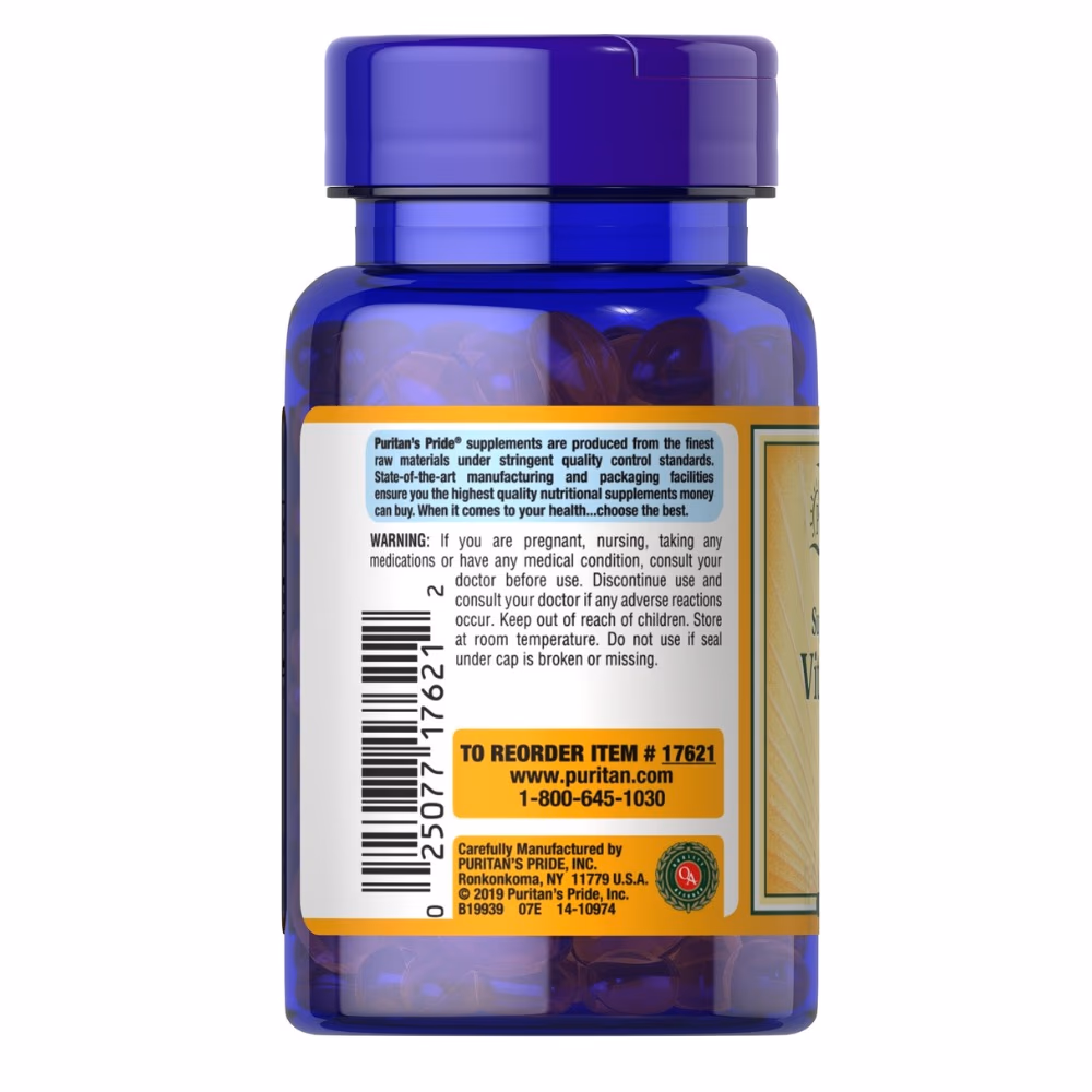Puritan's Pride Vitamin D3 2000IU 100 Softgels 2