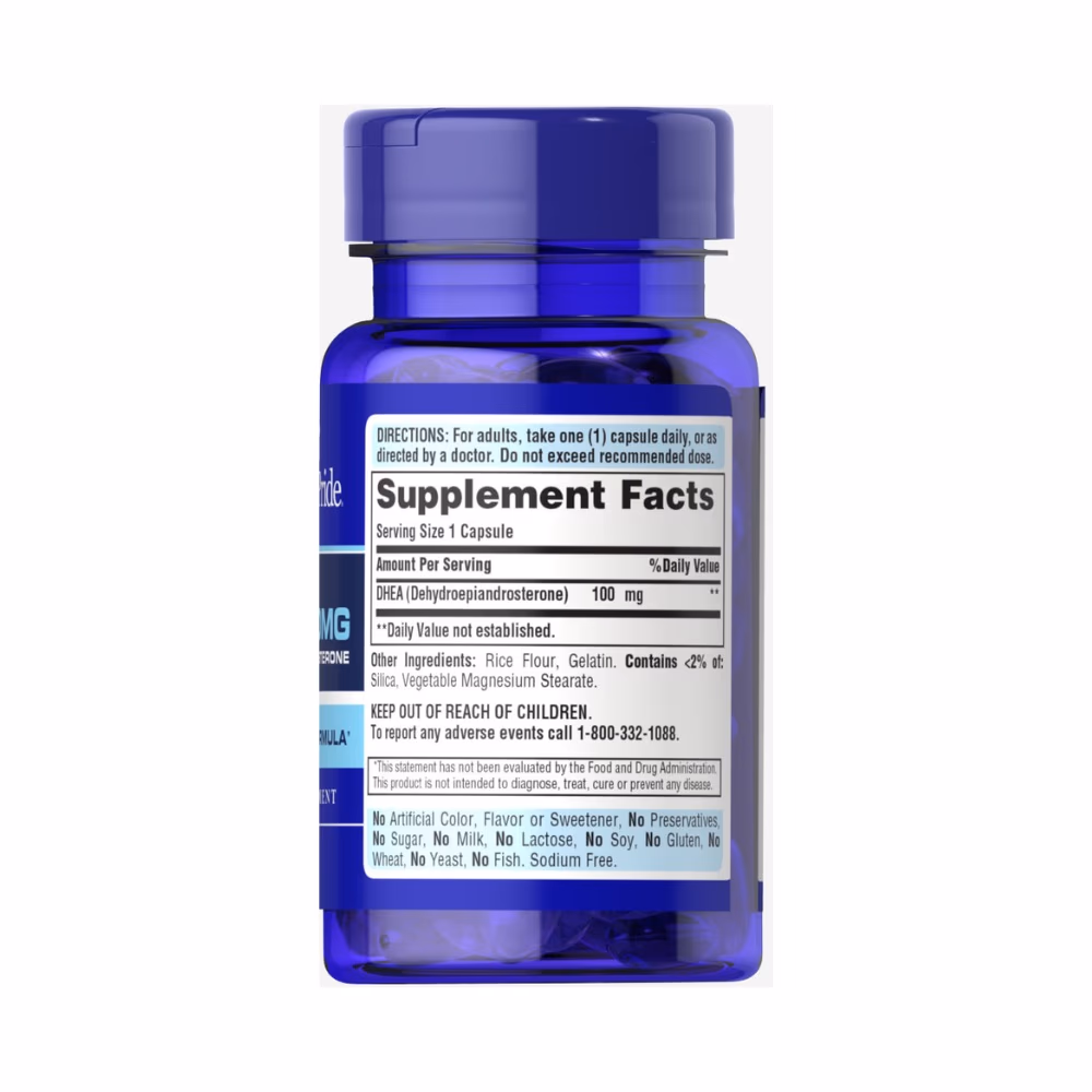 Puritans Pride DHEA 100mg Cap 60 Tabs 3