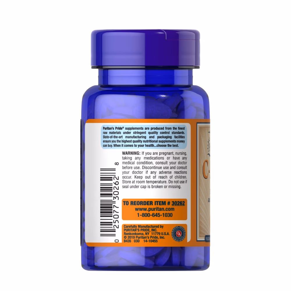 Puritans Pride Vitamin C 500mg with Rose Hip 30 Tabs 2