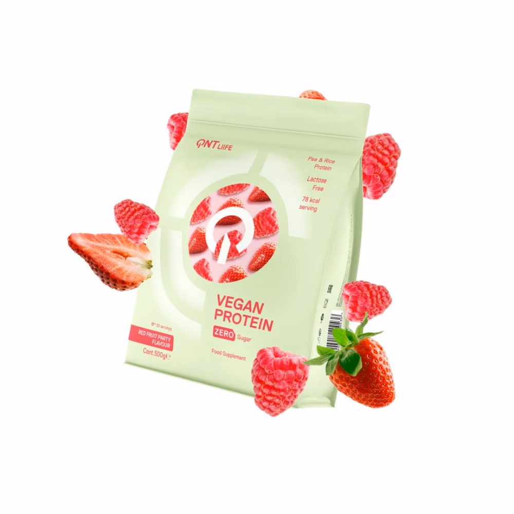 QNT Liife Vegan Protein Red Fruit Flavor 500g 4