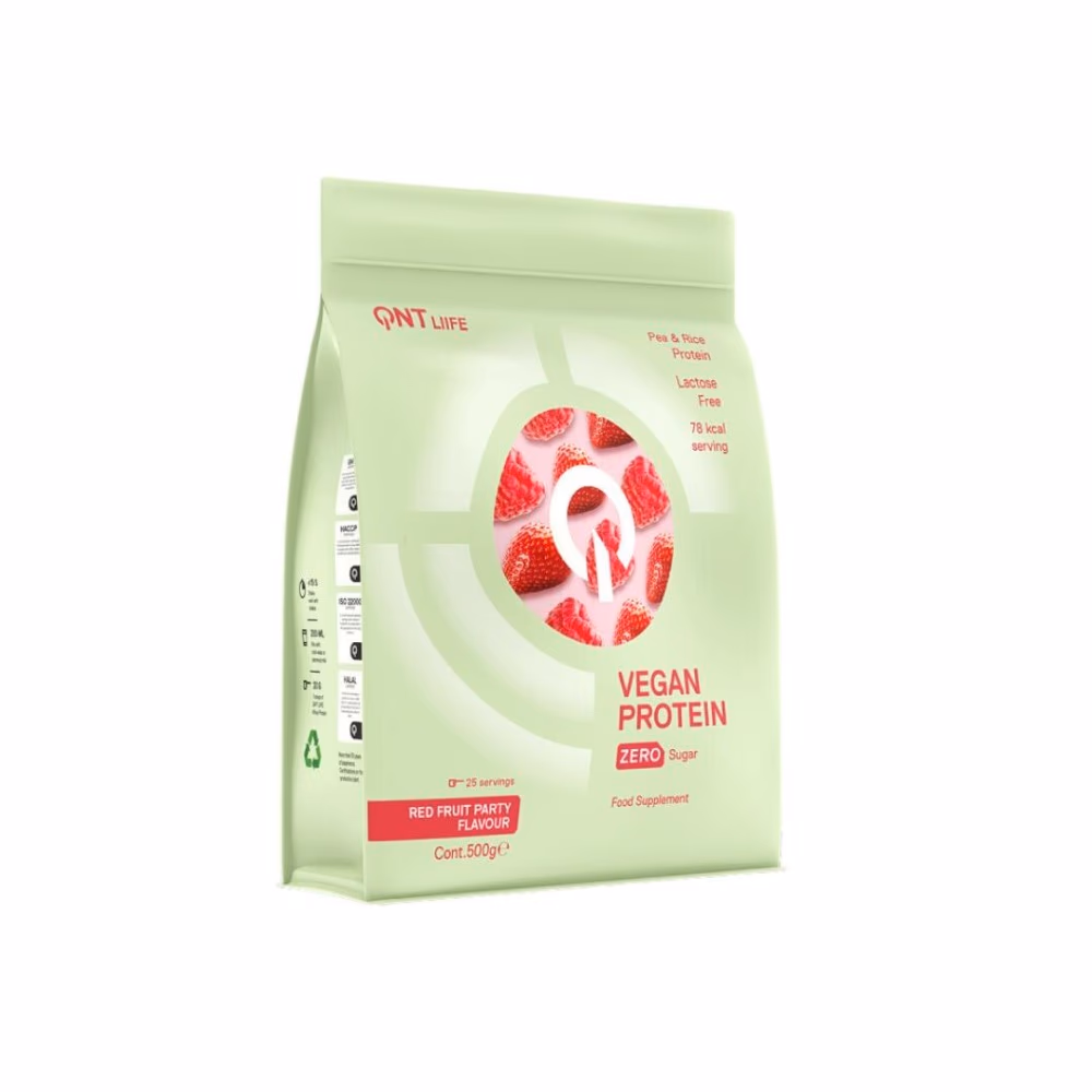QNT Liife Vegan Protein Red Fruit Flavor 500g 3