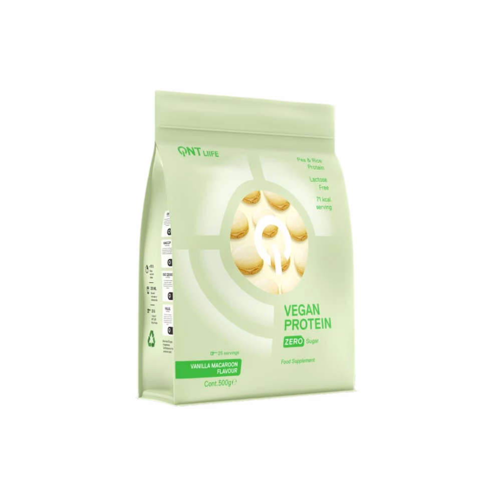 QNT Liife Vegan Protein Vanilla Macaroon Flavor 500g 3