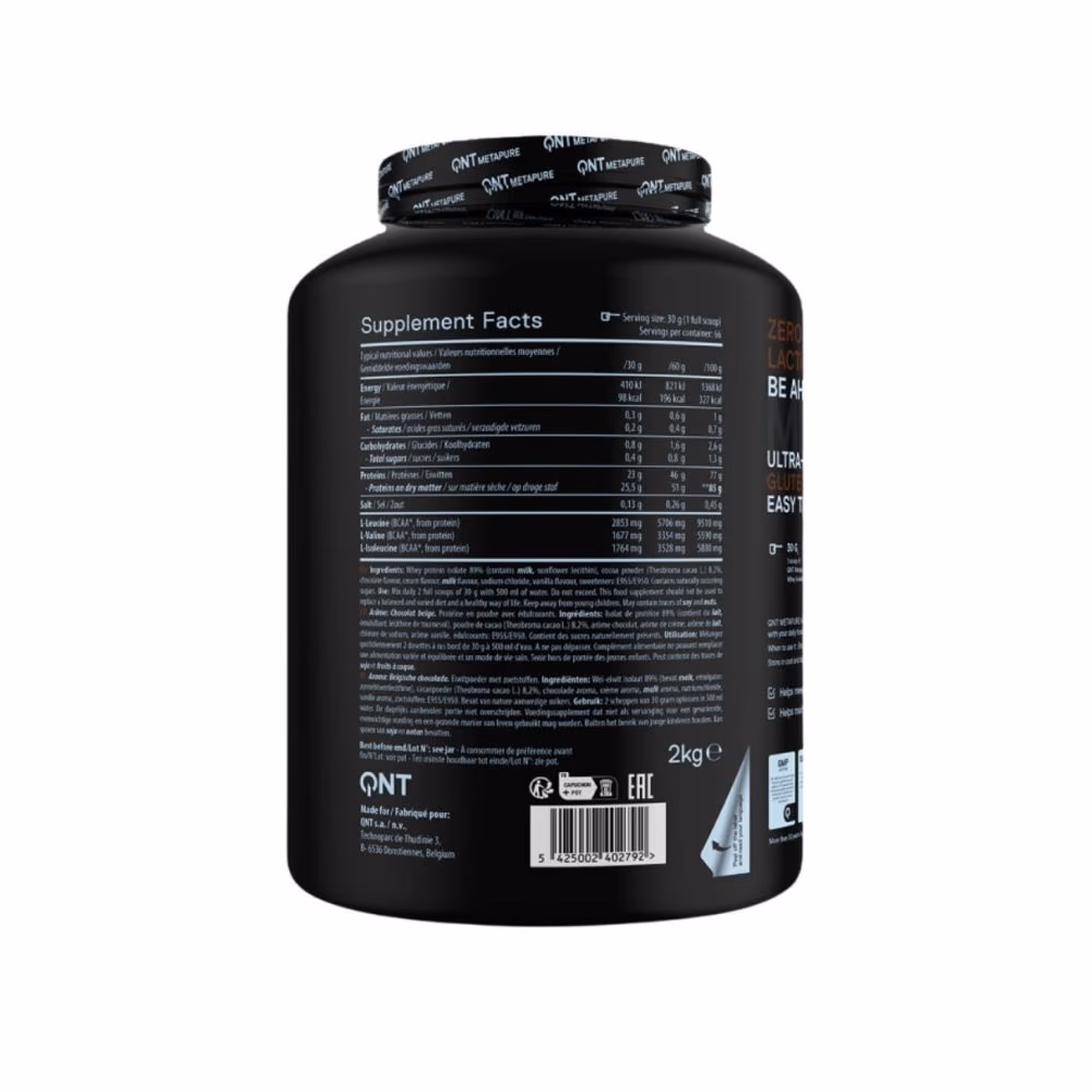QNT Metapure Whey Isolate 4.4LB Belgian Chocolate 3