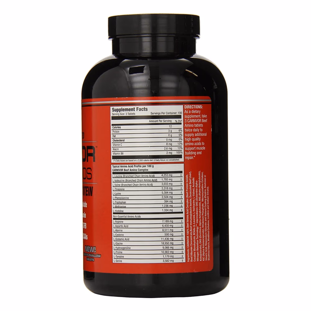 MuscleMeds Carnivor Beef Aminos 300 Tablets 2