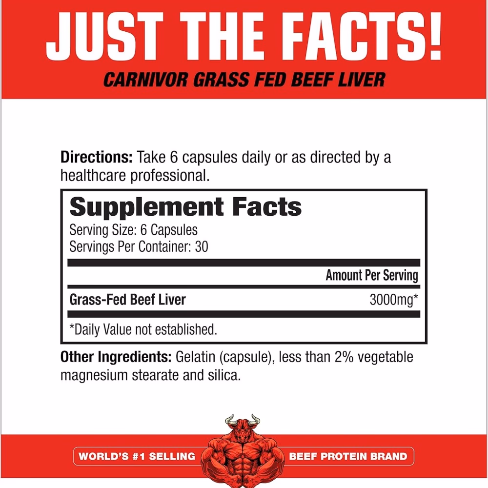 MuscleMeds Carnivor Beef Liver 180s 3