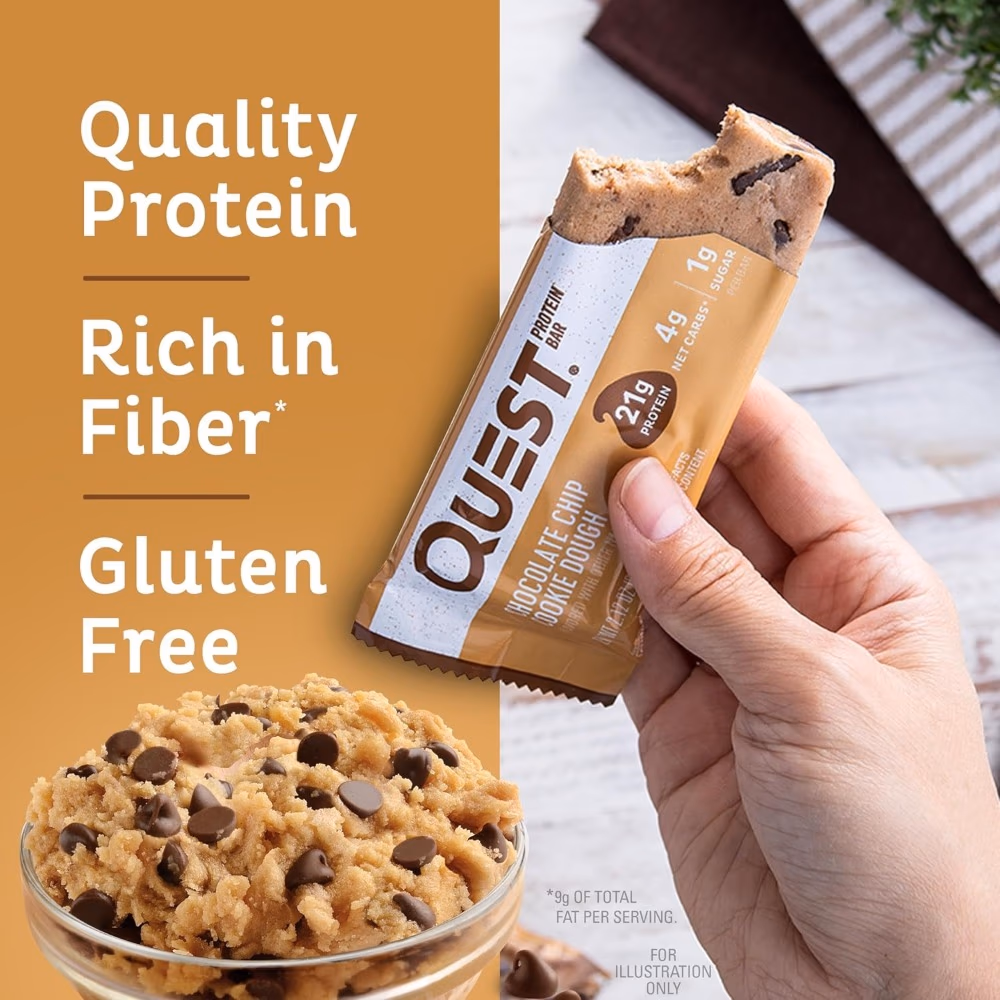 Quest Protein Bar Chocolate Chip Cookie Dough 60g 2