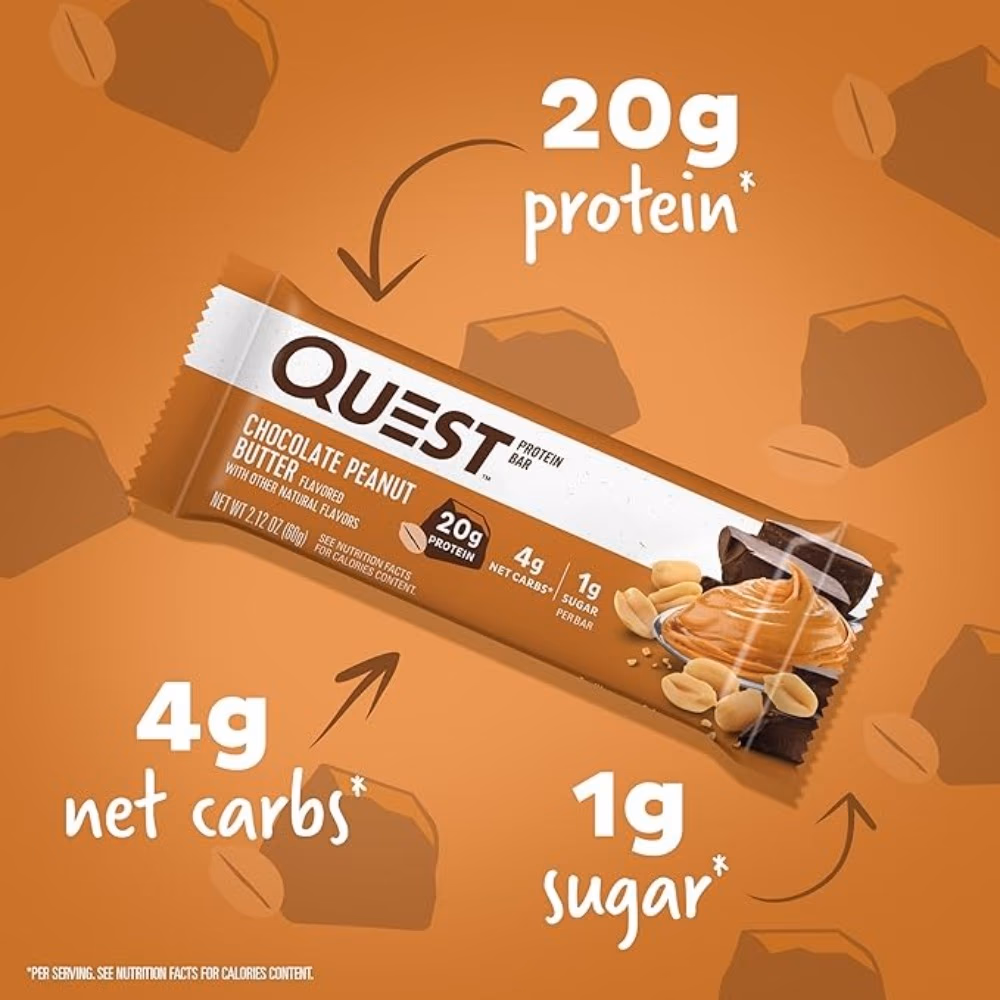 Quest Protein Bar Chocolate Peanut Butter 60g 4