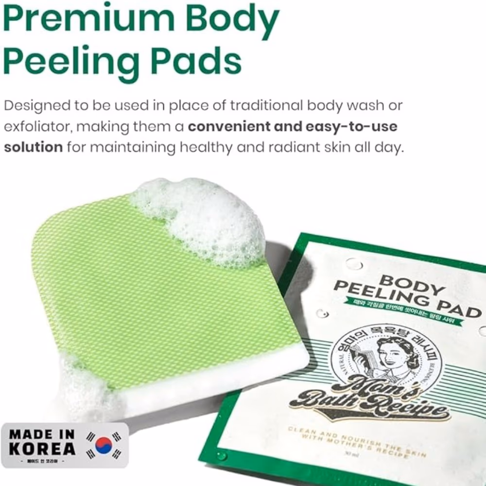Moms Bath Recipe Body Peeling Pad Green (25ml x 8s) 4