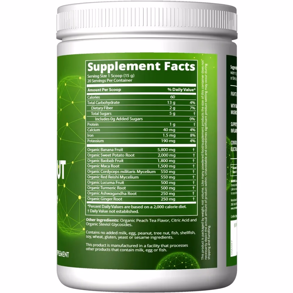MRM Organic Post-Workout Peach Tea 300g 2