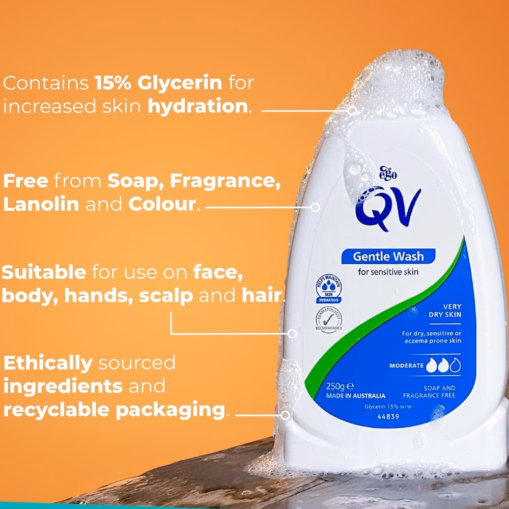 QV Gentle Wash for Sensitive Skin 250g 2