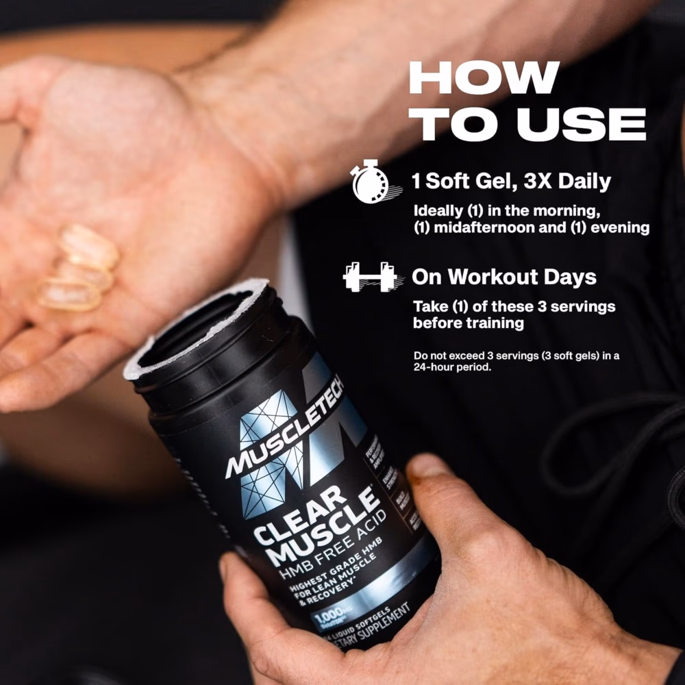 MuscleTech Clear Muscle HMB Free Acid Liquid Softgels 42s 2