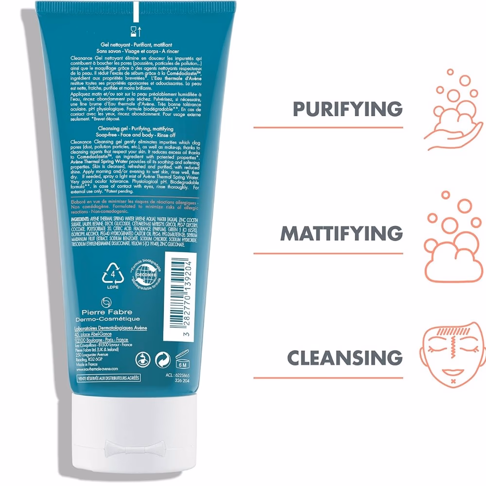 Avene Cleanance Gel Tube 200ML Offer Pack 1+1 3