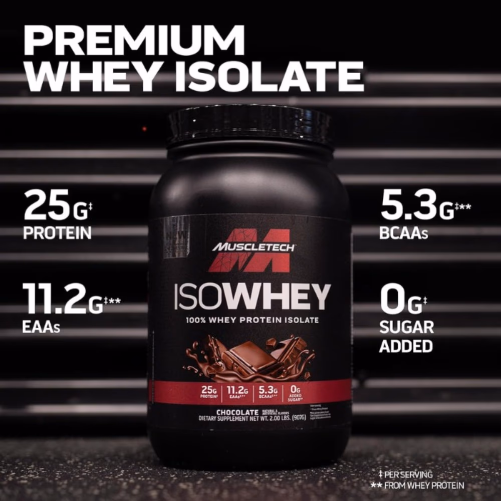MuscleTech IsoWhey 100% Whey Protein Isolate Chocolate 2lb 2
